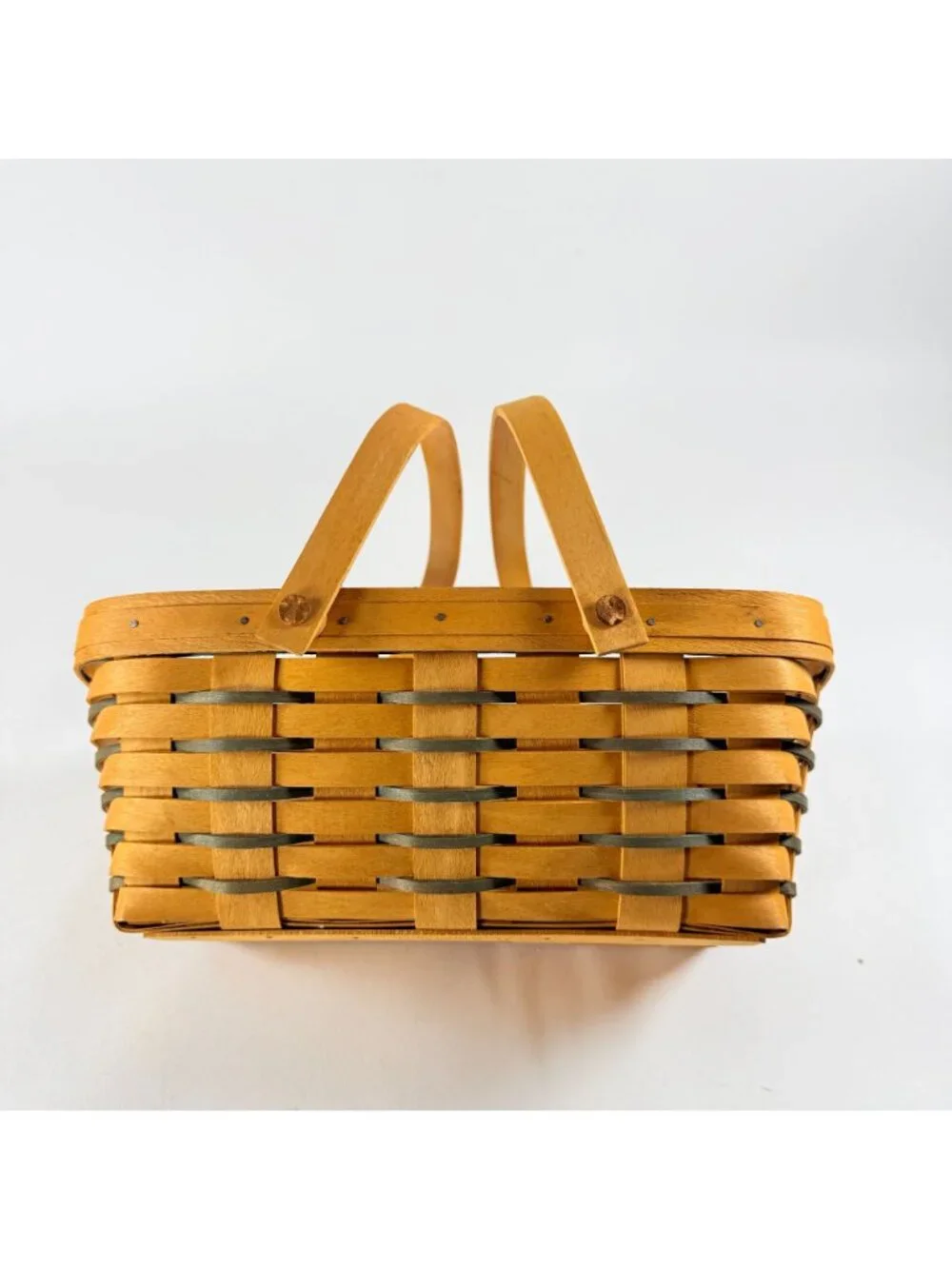 Longaberger 1996 Heritage Collection Basket w/Plastic Protector Rectangle USA